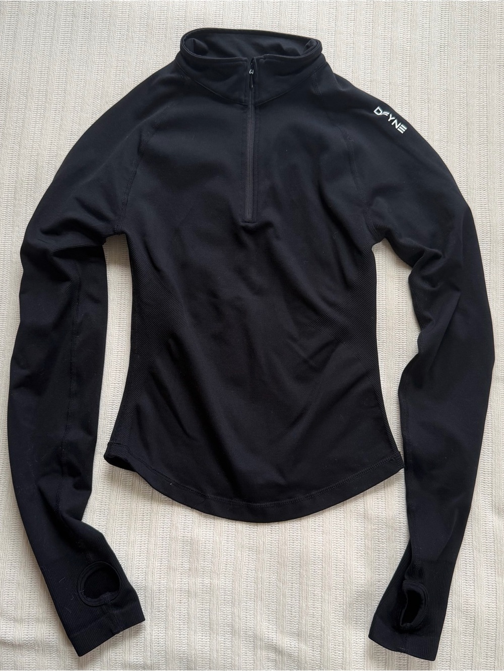 DYNE Black Women’s Long-Sleeve Half-Zip Performance Pullover